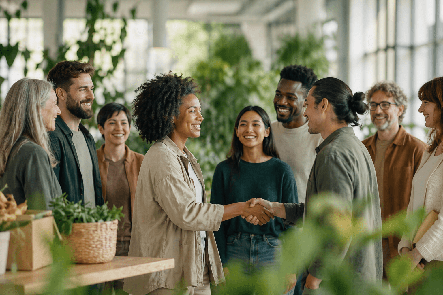 People participating in the Vegan Collective marketplace